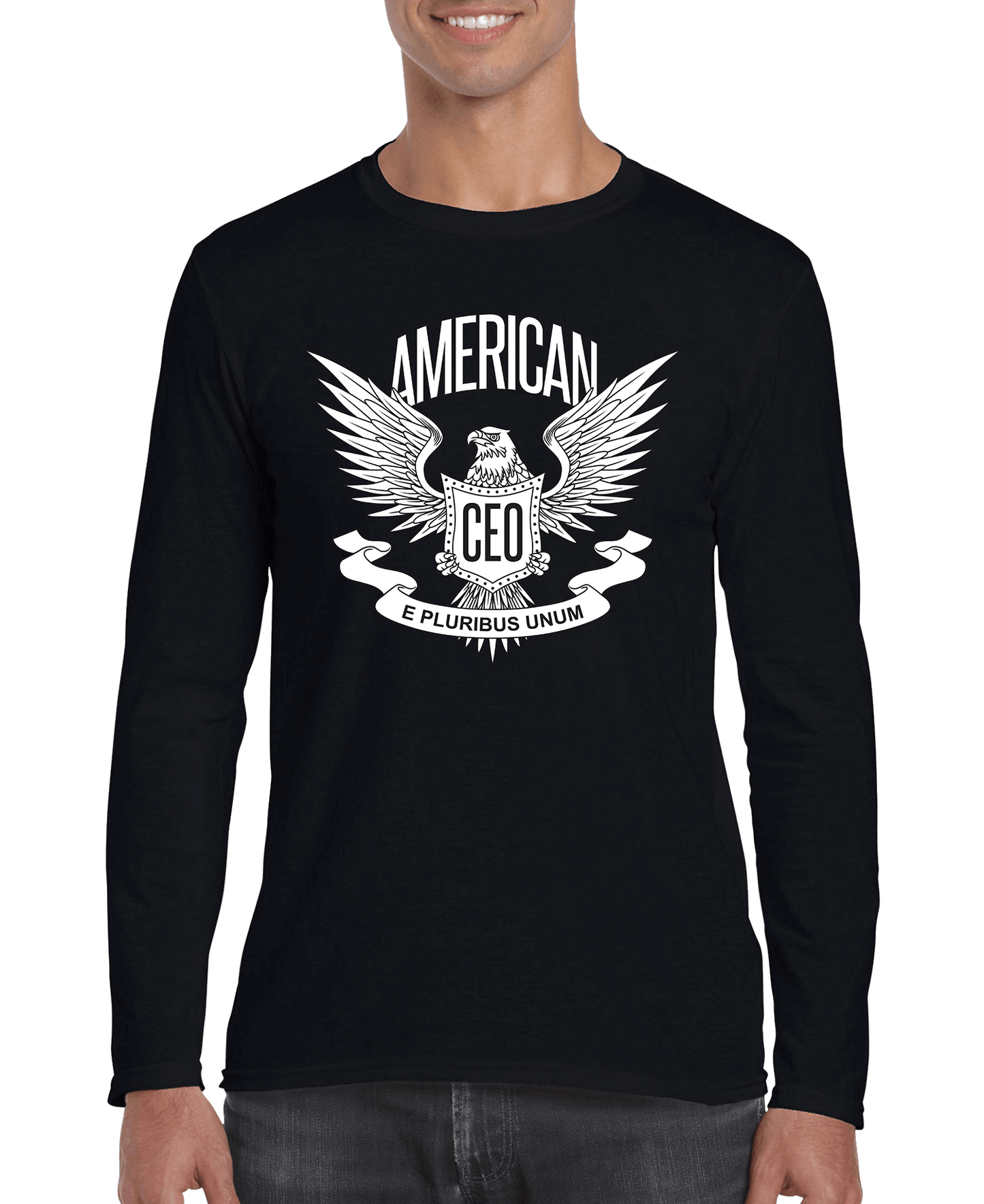 American CEO Patriotic Eagle Men's Long Sleeve Shirt